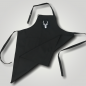 Preview: - Latzschürze mit Tasche und Stickerei Hirsch